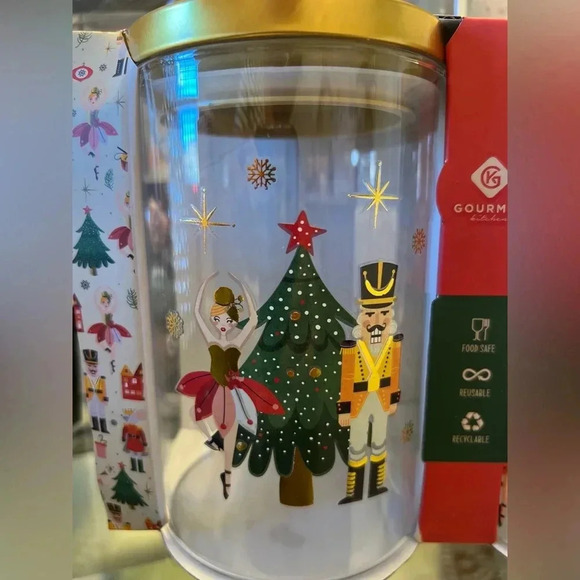 Gourmet Kitchen Nutcracker-Themed Holiday Storage Jars (Set of 2) 6 1/2 Tall - Picture 5 of 6